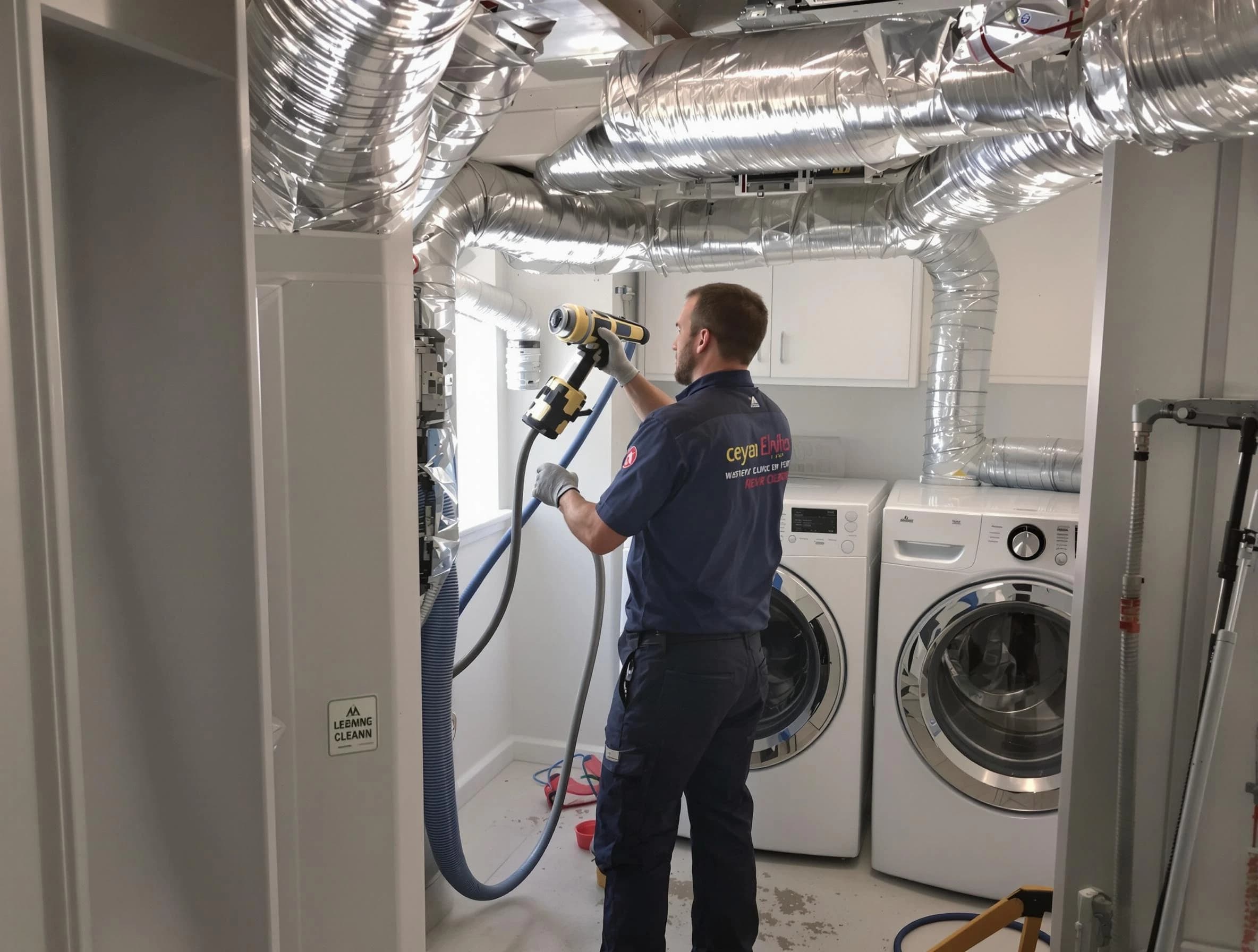 South Park Dryer Vent Cleaning specialist using advanced equipment for thorough duct cleaning in South Park