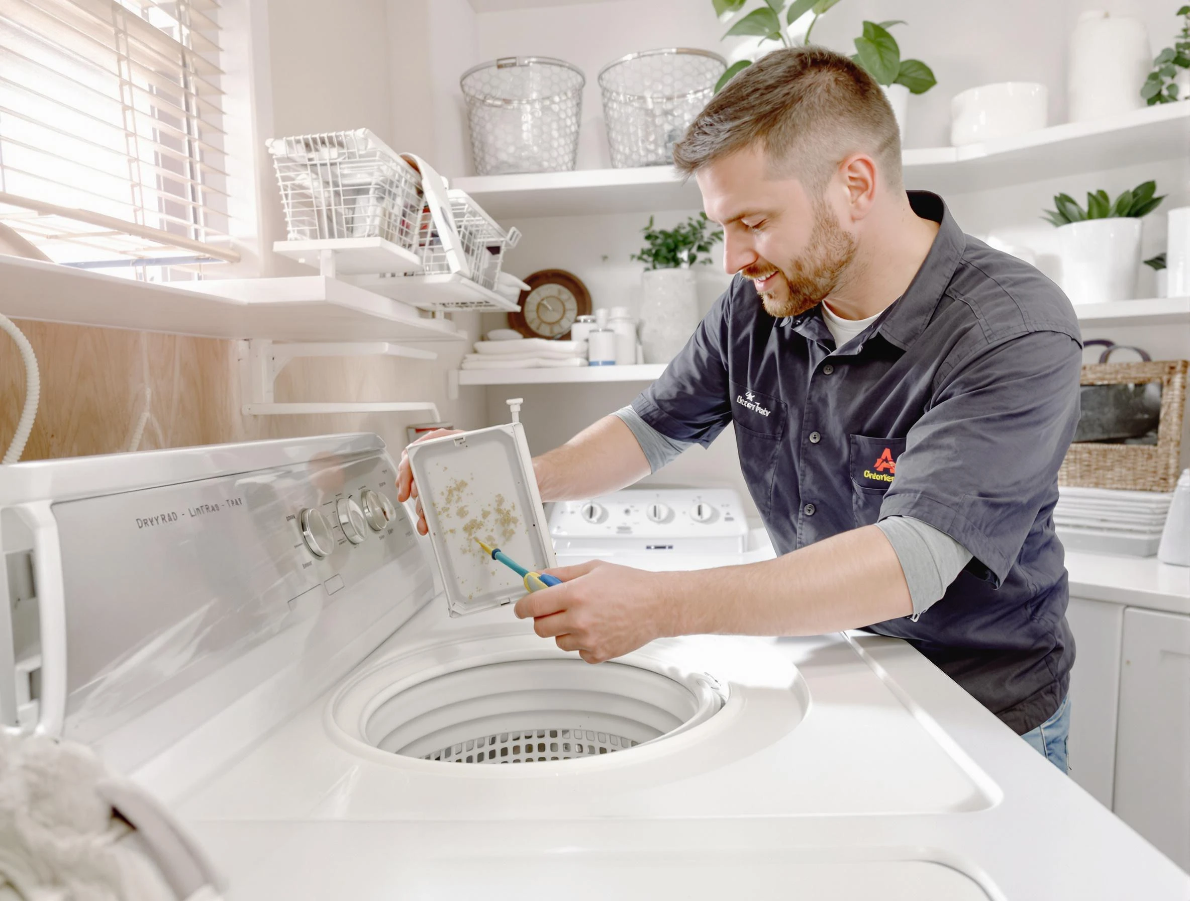 Cleaning Dryer Lint Trap in South Park