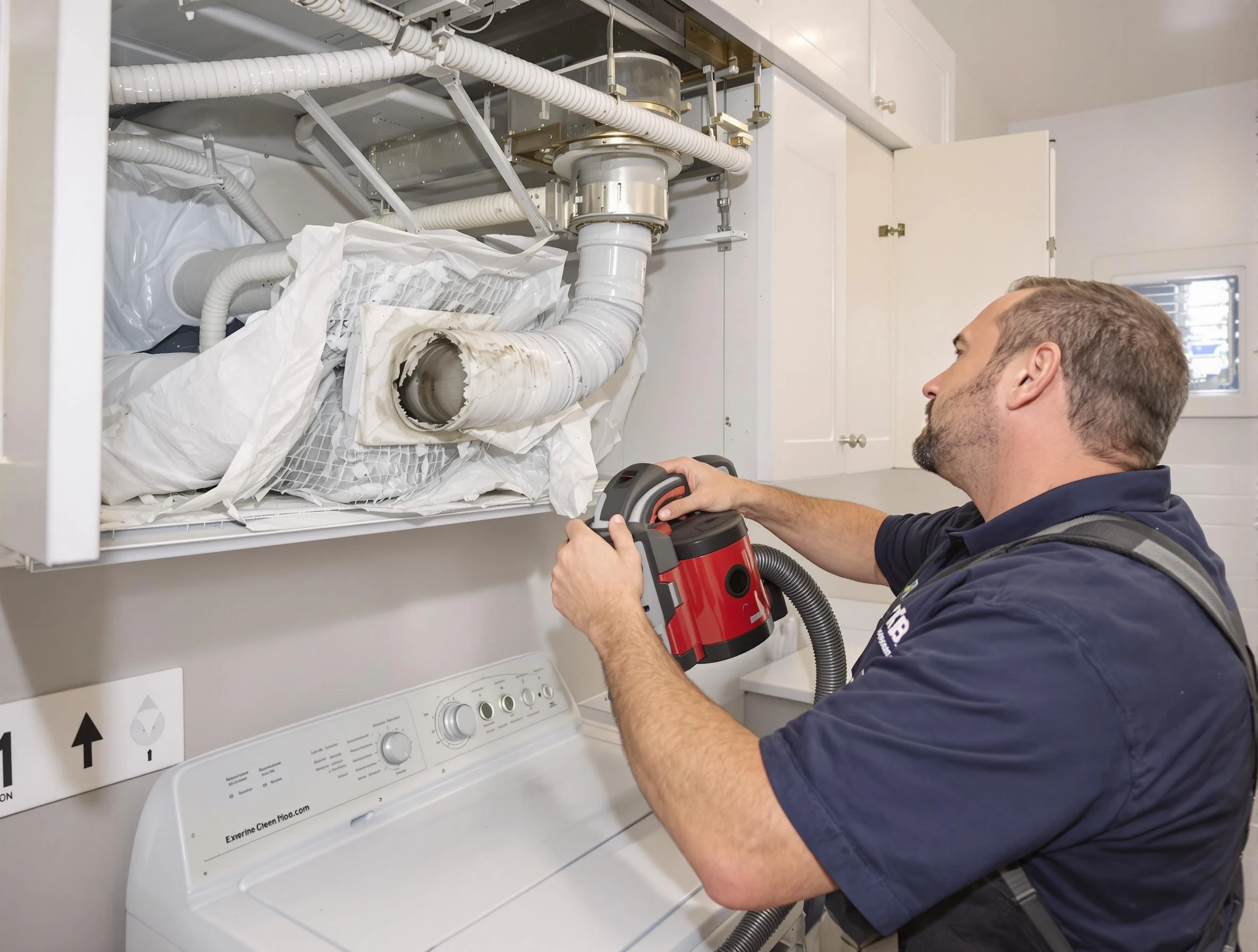 South Park Dryer Vent Cleaning technician performing professional exhaust vent cleaning at a residential property in South Park