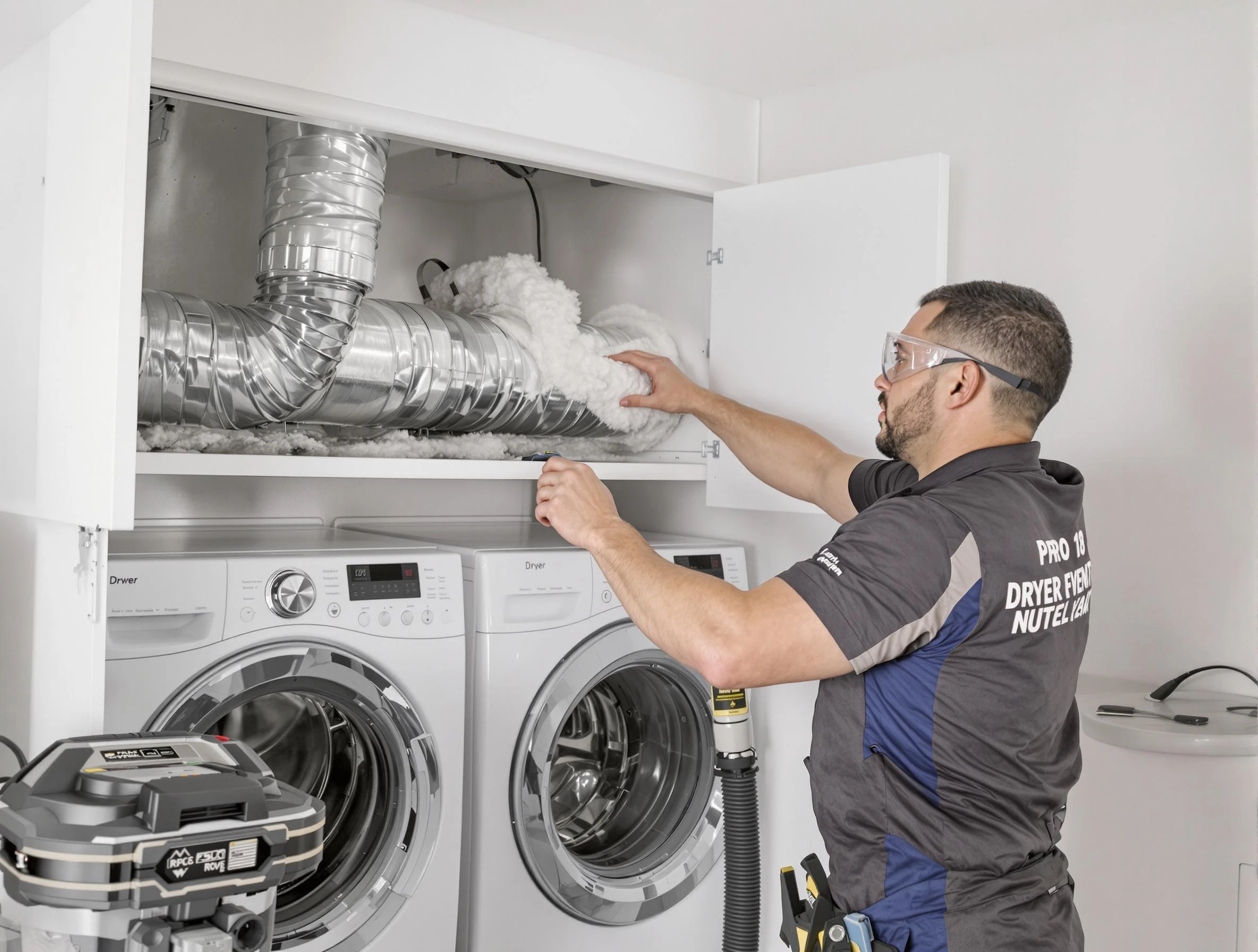 South Park Dryer Vent Cleaning certified technician performing specialized gas dryer vent cleaning in South Park